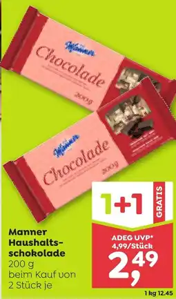 ADEG Manner Haushalts- schokolade Angebot