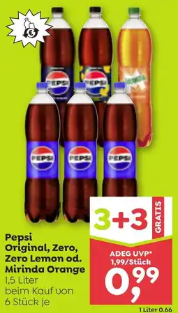 ADEG Pepsi Original, Zero, Zero Lemon od. Mirinda Orange Angebot