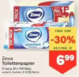 MPreis Zewa toilettenpapier Angebot
