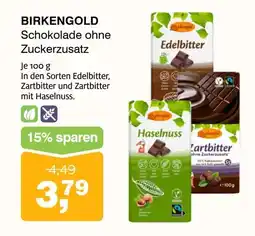 Prokopp Birkengold schokolade ohne zuckerzusatz Angebot
