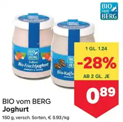 MPreis BIO vom BERG Joghurt Angebot