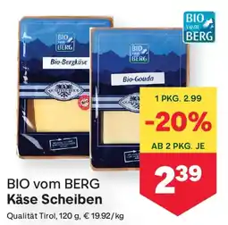 MPreis BIO vom BERG Käse Scheiben Angebot