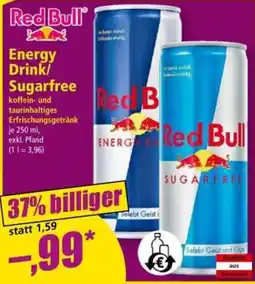 Norma Red bull energy drink sugarfree Angebot