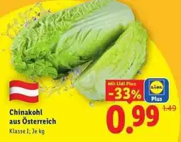 Lidl CHINAKOHL AUS ÖSTERREICH Angebot