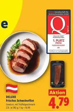 Lidl Deluxe Frisches Schweinefilet Angebot