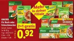 Lidl Knorr Fix Basis oder Feinschmecker Angebot