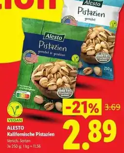 Lidl Alesto Kalifornische Pistazien Angebot