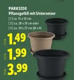 Lidl PARKSIDE Pflanzgefäß mit Untersetzer Angebot
