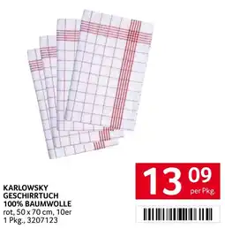 Transgourmet Karlowsky geschirrtuch 100% baumwolle Angebot