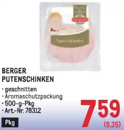 Metro Berger putenschinken Angebot
