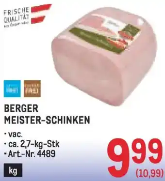 Metro Berger meister-schinken Angebot