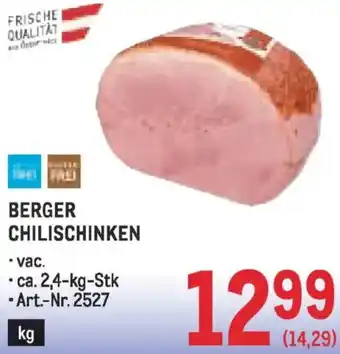 Metro Berger chilischinken Angebot