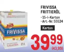 Metro Frivissa frittieröl Angebot