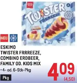 Metro Eskimo tw ster twister frrreeze, combino erdbeer, family od. kids mix Angebot