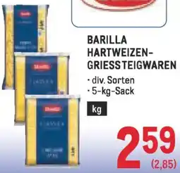 Metro Barilla hartweizen- griess teigwaren Angebot