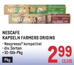 Metro Nescafe kapseln farmers origins Angebot