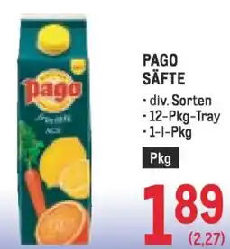Metro Pago säfte Angebot
