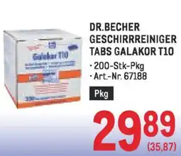 Metro Dr.becher geschirrreiniger tabs galakor t10 Angebot