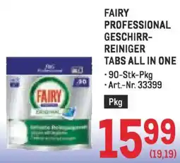 Metro Fairy professional geschirr- reiniger tabs all in one Angebot