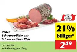 Nah&Frisch Reiter Schwarzwälder oder Schwarzwälder Chili Angebot