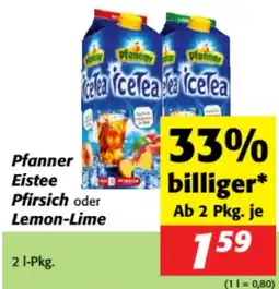 Nah&Frisch Pfanner Eistee Pfirsich oder Lemon-Lime Angebot
