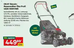 Lagerhaus OKAY Benzin- Rasenmäher Öko Profi 4826 HSWVMK Angebot