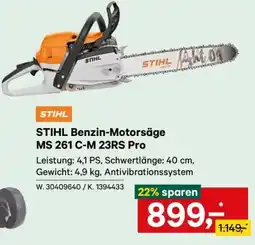 Lagerhaus STIHL Benzin-Motorsäge MS 261 C-M 23RS Pro Angebot