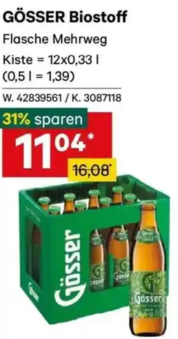 Lagerhaus GÖSSER Biostoff Angebot
