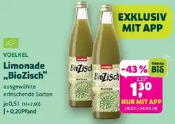 Denn's Biomarkt VOELKEL Limonade ,,BioZisch Angebot