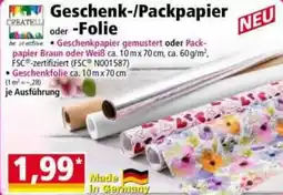 Norma Geschenk-/Packpapier oder -Folie Angebot