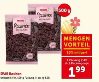 Interspar Spar rosinen Angebot