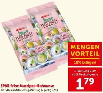 Interspar Spar feine marzipan rohmasse Angebot