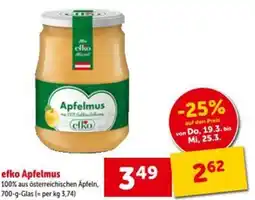 Interspar Efko apfelmus Angebot