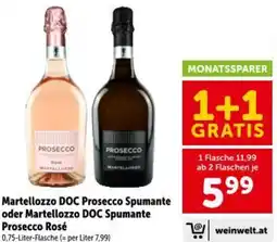 Interspar Martellozzo doc prosecco spumante oder martellozzo doc spumante prosecco rosé Angebot
