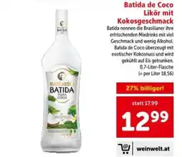 Interspar Batida de coco likör mit kokosgeschmack Angebot