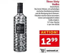 Interspar Three sixty vodka Angebot