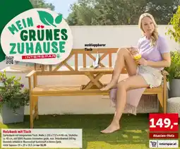 Interspar Holzbank mit tisch Angebot