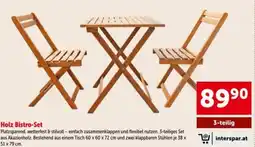 Interspar Holz bistro set Angebot