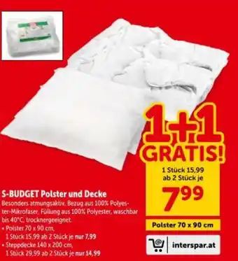 Interspar S-budget polster und decke Angebot
