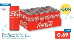 T&G Coca-cola versch. sorten, fanta, mezzo mix oder sprite Angebot