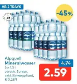 T&G Alpquell mineralwasser Angebot