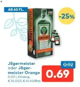 T&G Jägermeister oder Jäger meister Orange Angebot
