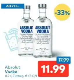 T&G Absolut Vodka Angebot
