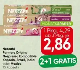 Spar Nescafé farmers origins nespresso kompatible kapseln, brazil, india oder mexico Angebot