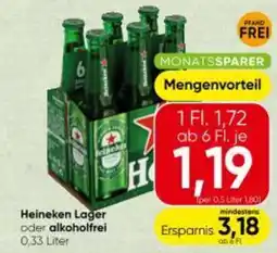 Spar Heineken lager oder alkoholfrei Angebot
