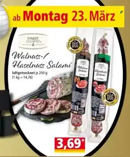 Norma Walnuss haselnuss salami Angebot