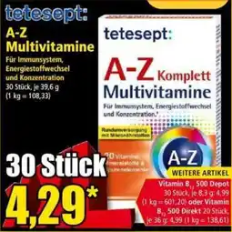 Norma Tetesept a-z komplett multivitamine Angebot