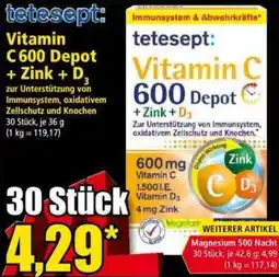 Norma Vitamin c 600 depot + zink + d3 Angebot