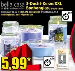 Norma Bella casa 3-docht-kerze/xxl modernes wohnen bonbonglas Angebot
