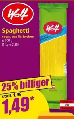 Norma Spaghetti Angebot